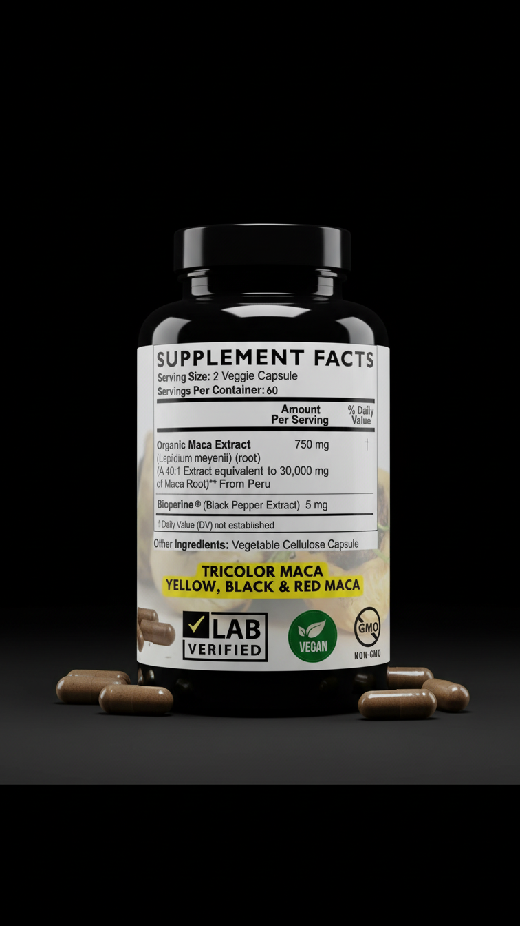 Premium Black Maca Root Capsules