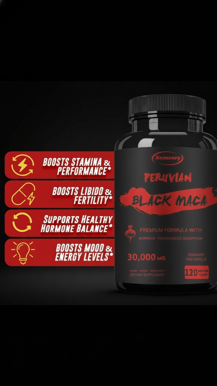 Premium Black Maca Root Capsules